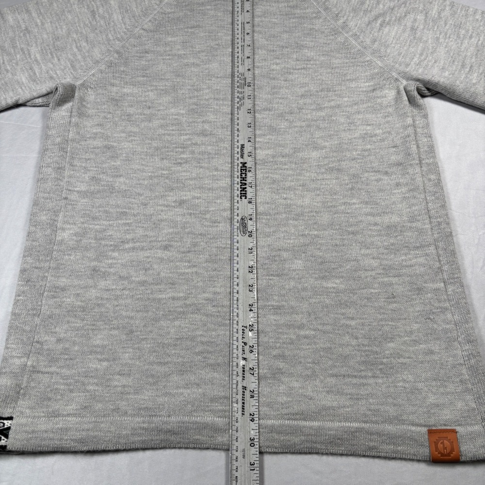 PAKA Crewneck Sweater Mens XL Grey Royal Alpaca Handmade  Raglan Long Sleeve - Picture 5 of 11